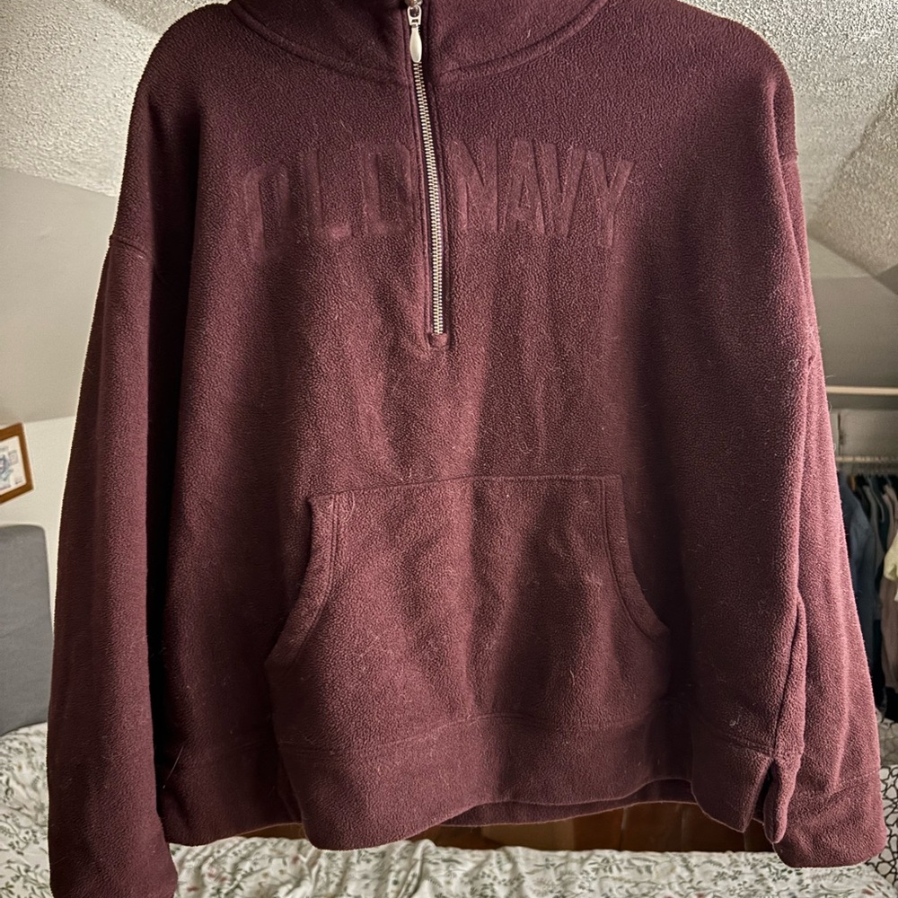 Old Navy Burgundy Fleece Pullover